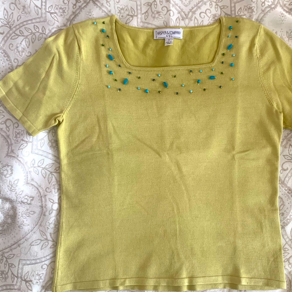 Kasper & Co ASL Silk Knit Top
